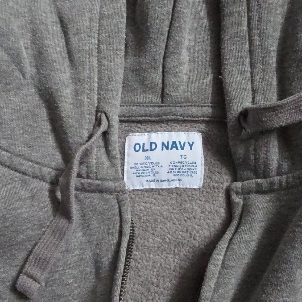 Old Navy Heather Gray Zip-Up Hoodie - Picture 2 of 3